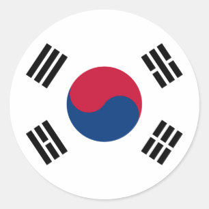 南朝鮮の旗 ラウンドシール