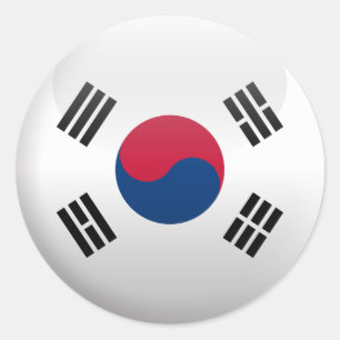 南朝鮮の旗 ラウンドシール