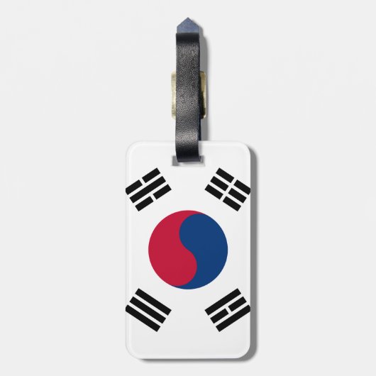 南朝鮮の旗 ラゲッジタグ (裏面縦)