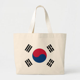 南朝鮮の旗 ラージトートバッグ