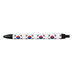 南朝鮮の旗 黒ボールペン