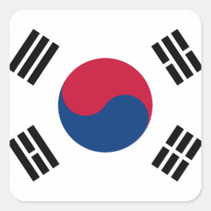 南朝鮮の韓国の旗ソウルS.K. Koreans Pride スクエアシール