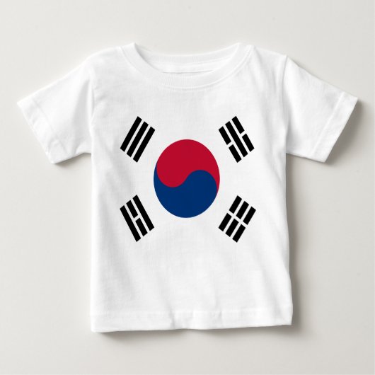 南朝鮮の韓国の旗ソウルS.K. Koreans Pride ベビーTシャツ (正面)