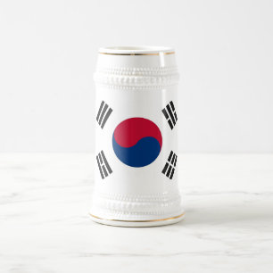 南朝鮮国旗を掲げたマグカップ ビールジョッキ