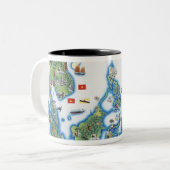 南東アジアの地図 ツートーンマグカップ (正面左)