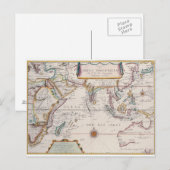 南東アジアの地図 ポストカード (正面/裏面)