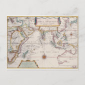 南東アジアの地図 ポストカード (正面)