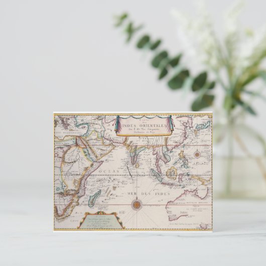 南東アジアの地図 ポストカード (スタンド正面)