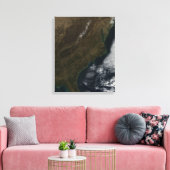 南東州の衛星表統一された示 キャンバスプリント (インサイチュ (リビング))