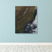 南東州の衛星表統一された示 キャンバスプリント (インサイチュ (ウッドフロア))