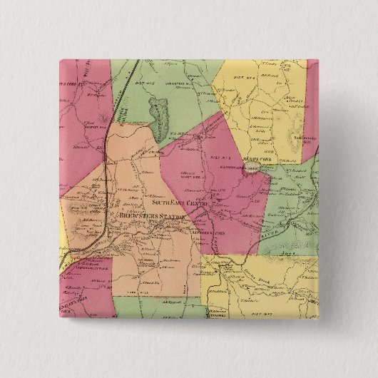 南東、町 缶バッジ (正面)