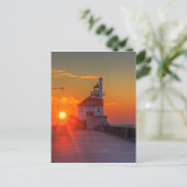 南桟橋上の日の出 ポストカード (スタンド正面)