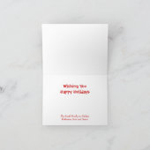 南極おもしろいビーチのクリスマスフラミンゴス シーズンカード (内部)