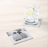 南極でコウテイペンギンが氷に浮かぶ スクエアペーパーコースター (インサイチュ)