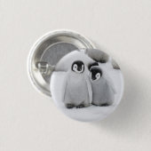 南極でコウテイペンギンが氷に浮かぶ 缶バッジ (正面&裏面)