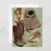 南極で使われるスコットの衣服 ポストカード (正面/裏面)