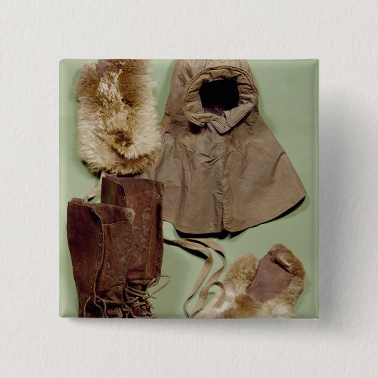 南極で使用されるスコットの衣類 缶バッジ (正面)