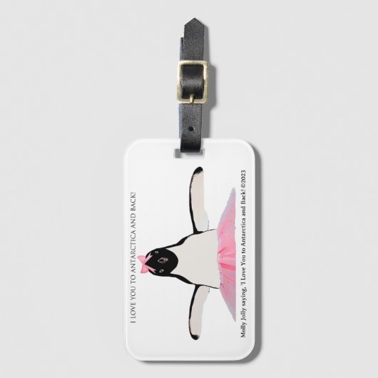 南極とバックに愛してる! ラゲッジタグ (正面縦)