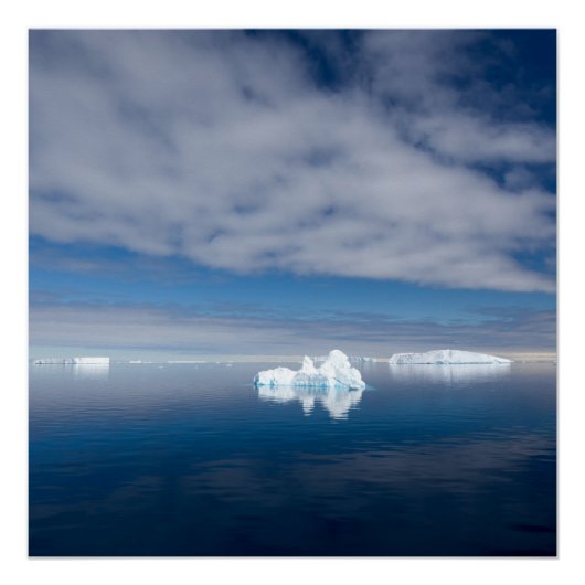 南極に浮かぶ氷 ポスター (正面)