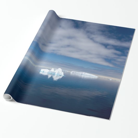 南極に浮かぶ氷 ラッピングペーパー (アンロールド)