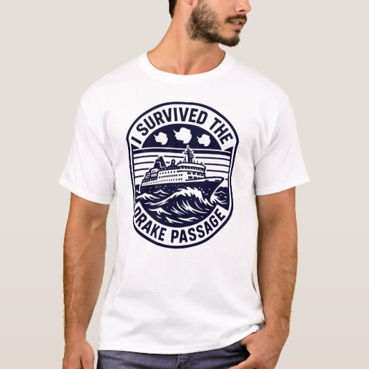 南極のドレーク海峡を乗り越えた Tシャツ (正面)