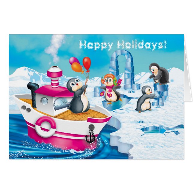 南極のペンギン (正面横)