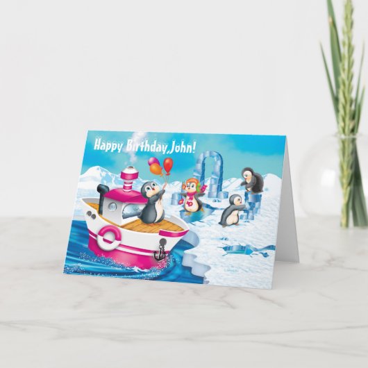 南極のペンギン カード (正面)