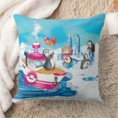 南極のペンギン クッション (ブランケット)