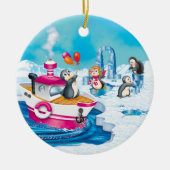 南極のペンギン セラミックオーナメント (正面)