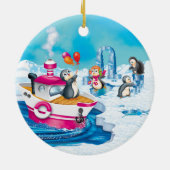 南極のペンギン セラミックオーナメント (裏面)