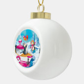 南極のペンギン セラミックボールオーナメント (右)