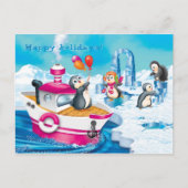 南極のペンギン ポストカード (正面)