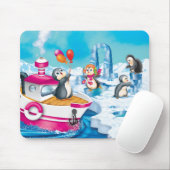 南極のペンギン マウスパッド (マウス)