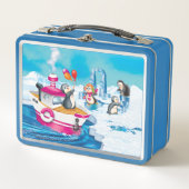 南極のペンギン メタルランチボックス (正面)