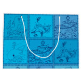 南極のペンギン ラージペーパーバッグ (裏面)