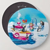 南極のペンギン 缶バッジ (正面&裏面)