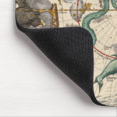 南極のヴィンテージの地図 マウスパッド (コーナー)