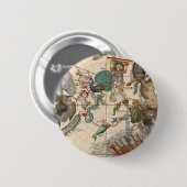 南極のヴィンテージの地図 缶バッジ (正面&裏面)