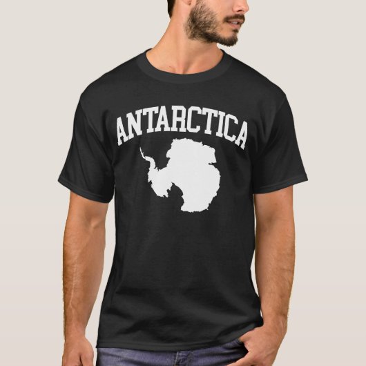 南極の南極地図 Tシャツ (正面)