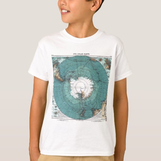 南極の地図 Tシャツ (正面)