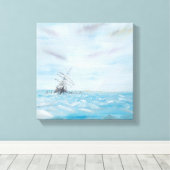 南極の氷に閉じ込められた持久力。色彩の鮮やか キャンバスプリント (インサイチュ (ウッドフロア))