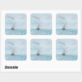 南極の氷に閉じ込められた持久力。色彩の鮮やか スクエアシール (シート)