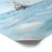 南極の氷に閉じ込められた持久力。色彩の鮮やか ポスター (角)