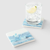 南極の氷河 ストーンコースター (横)