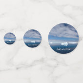 南極の風景の浮氷の写真と文字 コンフェッティ (正面)