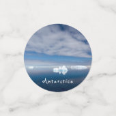 南極の風景の浮氷の写真と文字 コンフェッティ (スモール正面)