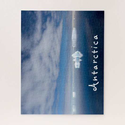 南極の風景の浮氷の写真と文字 ジグソーパズル (縦)