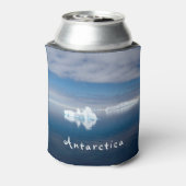 南極の風景の浮氷の写真と文字 缶クーラー (缶裏面)