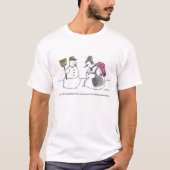 南極へ行く男性用白Tシャツ Tシャツ (正面)