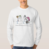 南極へ 白色 メンズ 長袖Tシャツ Tシャツ (正面)